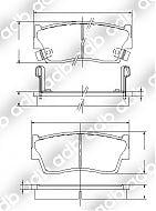 DB1134PM DISC PAD SET FRONT SUZUKI ESQUDO SIDEKICK 87-88 VITARA ADB1134
