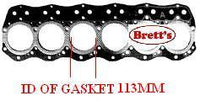 13111.011 HEAD GASKET 6D14-2A LATE FROM ENGINE # 511193 MITSUBISHI FUSO  ME071326 ME071232 3A6205 ME071731 FM515 FM555 6D14-3A 6D143A 6D14-3 FK335