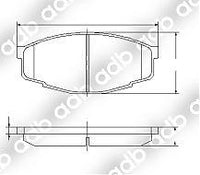 DB0281PM DISC PAD SET FRONT FOR TOYOTA CARINA  CORONA CHASER CRESSIDA HI-ACE HI-LUX CRESTA DB281 ADB281