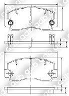 DB0393PM DISC PAD SET FRONT FOR TOYOTA CELICA SUPRA 79-81 DB393 ADB393