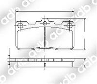 DB0282PM DISC PAD SET REAR FOR TOYOTA CELICA MA61 82-85 CORONA CRESSIDA CROWN CARINA CHASER DB282 ADB282