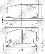 DB0387PM DISC PAD SET FRONT FOR TOYOTA CELICA SUPRA DB387 GDB869 1983-85 ADB387