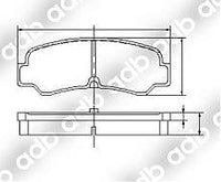 DB0421PM DISC PAD SET REAR FOR TOYOTA COROLLA GTS 85-86 DB421 DB0421 GDB946 ADB421