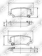 DB1920PM DISC PAD SET REAR FOR TOYOTA COROLLA ZZE122R 01- ADB1920 DB1920  TOYOTA COROLLA ZZE122R 1.8 ASCENT (STH AFRICAN - VIN AHT...) DEC 2001 - NOW