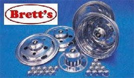 ISRT538 SIMULATOR SET 16" MITSUBISHI STAINLESS STEEL CHROME LOOK WHEEL COVERS ISRT-5/38  16" Chrome Simulator Set - 115 offset  fits 16" tubed or tubeless 5 stud pattern to suit Fuso/ Mitsubishi Canter  ISRT538  DCWC1 TRIM KIT CANTER