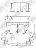 DB1260PM DISC PAD SET REAR FOR TOYOTA MR2 2.0 COUPE 91-92 DB1260 DB1260L GDB3058 ADB1260