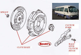 R0768N R768 R768N CLUTCH KIT FOR TOYOTA COASTER BUS HZB50 11" 1HZ 1993-2003 275MM X 32.4 X 14 SPLINE CLUTCH PLATE PRESSURE PLATE THRUST BEARING