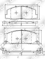 DB1122PM DISC PAD SET FRONT FOR TOYOTA TARAGO YR31 4WD 86-89 DB1122 ADB1122