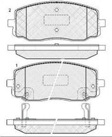 DB1755PM DISC PAD SET FRONT KIA EUROSTAR 1.1 4D HATCHBACK 04- ADB1755 DB1755  SANGSIN SP1172 TRW GDB3369 WVA 24410 WVA 24411