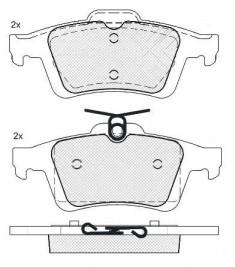 DB1763PM DISC PAD SET REAR FORD FOCUS LS 2005-07 LT 2007- LV ZTEC 2009- ADB1763 DB1763  SAAB 93183140 TRW GDB1621 VAUXHALL 93172190 VOLVO C30 2.4 EU1763  4254.05 425405