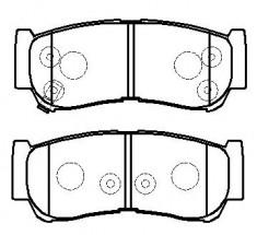 DB2035-4WD DISC PAD SET REAR SANTE FE 2006- HYUNDAI ADB2035 DB2035 58302-4AA40 583024AA40 58302-2BA40 583022BA40 PAGID T1672 SANGSIN SP1178 TRW GDB3419  HYUNDAI 58302-2BA20 HYUNDAI 58302-4AA00