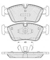 DB1833EU DISC PAD SET FRONT BMW 120 SERIES120i 120D 316 SERIES 316i ADB1833 DB1833 FMSI D1228-8347 NiBK PN0510 TRW GDB1625 WVA 23935 DB1833PM EU1833