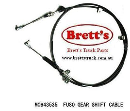 12230.087 SELECT CABLE FK618 FM618 1995-2001 L=3287MM GEAR CHANGE CABLE TRANSMISSION SHIFT CABLE MITSUBISHI FUSO MC643535