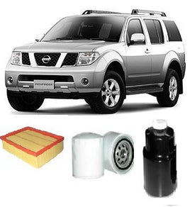 KIT4014  FILTER KIT NISSAN  PATHFINDER  R51 2.5L DCI TURBO DIESEL 4 CYL 2005-2006 OIL FUEL AIR FILTER SERVICE SET KIT