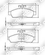 DB1105PM DISC PAD SET FRONT NISSAN SKYLINE GX GXE R31  SILHOUETTE DB1105 GDB7514 ADB1105