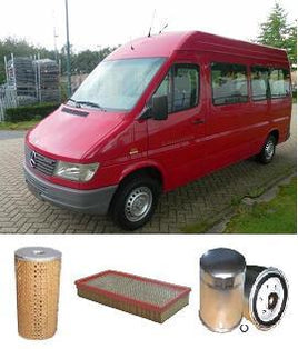 KIT9501  FILTER KIT M/BENZ SPRINTER 308D OM601-942 4 CYL 2.3L 412D OM602LA 5 CYL 2.9L 1995-2000  MERCEDES BENZ OIL FUEL AIR FILTER FILTERS SET KIT