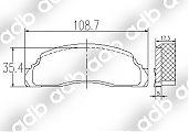 DB0149PM DISC PAD SET FRONT FORD FIESTA 950 1100 1300 76-83 DB149PM DB149 ADB149