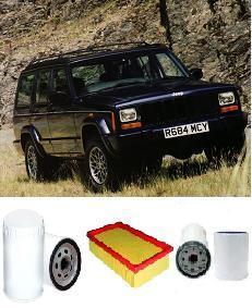 KIT9800  FILTER KIT JEEP CHEROKEE XJ 2.5L CRD VM ENGINE 1997-8/2001   OIL FUEL AIR FILTER FILTERS SET KIT