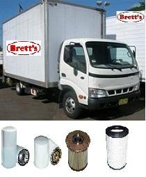 KIT1004 FILTER KIT HINO DUTRO XZU404 XZU414 XZU424 XZU434 S05CTB S05C-TB 4.6L 2003-2007  OIL FUEL AIR LUBE SERVICE SET FILTERS KIT