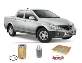 KIT8501  FILTER KIT SsangYong ACTYON DIESEL A200S 200XDI 2007- 2.0LTD 2L TD 2.0L   SERVICE KIT OIL FUEL AIR FILTER   SSANGYONG ACTYON A200 XDi C100 . 03/2007~01/2013 4 Door Wagon 1998 cc, DIESEL, OM664.951 I4 16v DOHC Turbo CRD [104KW]