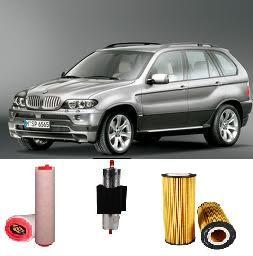 KIT6202 FILTER KIT BMW X5 3L 3.0L TDi 2004-2007 E53 TURBO DIESEL M57D29 M57D30  24V OIL FUEL AIR FILTER LUBE SERVICE KIT