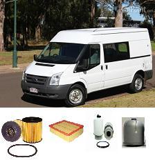 KIT8010 FILTER KIT FORD TRANSIT 2.4L TURBO DIESEL 2006- OIL FUEL AIR  LUBE AND SECONDARY OIL  FILTER SERVICE KIT VM TRANSIT HAS EMISSION STANDARD EURO 3