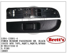 84810-2350 LH LEFT HAND PASSENGER SIDE POWER WINDOW SWITCH NPR NKR NQR 1998-2005 8972143980 8981472350 8980754450 8980754451 897136610 8972057260 ISUZU NPR NQR