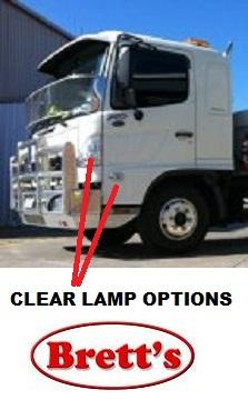 15420.105C RH FRONT OPTION WHITE CLEAR BLINKER PRO 2003- HINO RANGER PRO FRONT FLASHER LIGHT FB4J RANGER PRO 4 J05C 2003-2008 FC4J RANGER PRO 5 J05C 2003-2008 FD1J RANGER PRO 6 J08C 2003-2008 LOOKS GOOD WITH CHROME GRILLE OPTION