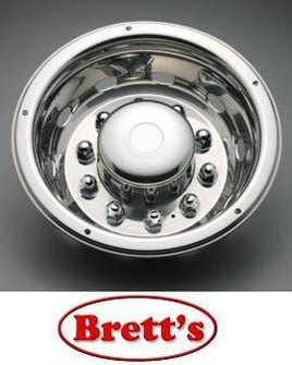 ISRTGW GK 22.5'' REAR SIMULATOR COVER RIMS STAINLESS STEEL CHROME LOOK WHEEL COVERS  UD NISSANGW400 GW470 GK400 GK 2008- ud trucks accessories