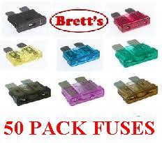 52810A 50 PAK PACK 52810 10A 10AMP STANDARD ATS  BLADE FUSE  RED