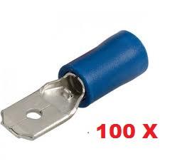 56122 100 PACK PAK TE4426 (100)Male blade terminal  flared vinyl insulated4mm6.3 x 0.81/4''