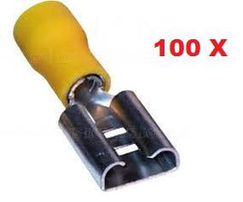 56140 100 PACK PAK TE4159 (100) Female blade terminal  flared vinyl insulated5 - 6mm9.5 x 1.23/8''