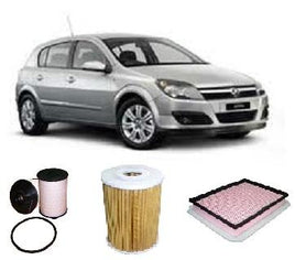 KIT2022  FILTER KIT HOLDEN ASTRA DIESEL 2004-2010  OIL FUEL AIR FILTERS LUBE SERVICE  HoldenAstra 1.9L, 2.0L CTDi  AH. Turbo Diesel. 4Cyl. FWD. DTFI.