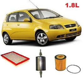 KIT2025  FILTER KIT HOLDEN BARINA  XC Petrol 4 1.8L Z18XE1  12/03-2005  OIL  AIR FILTERS LUBE SERVICE