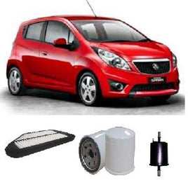 KIT2027  FILTER KIT HOLDEN BARINA   Petrol 4 1.2L  2010- Spark   4Cyl MPFI. DOHC 16V   OIL  AIR FILTERS LUBE SERVICE