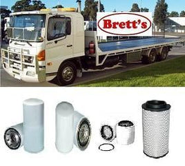 KIT1031  FILTER KIT  HINO FD1J RANGER PRO 6 J08C-UJ 8.0L 2003-08  FD FD1J FD1  RANGER PRO 6 J08C-UJ 8.0L 2003-08   OIL FUEL FUEL   AIR SERVICE FILTER SET KIT