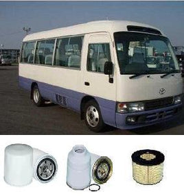 KIT9091  FILTER KIT FOR TOYOTA COASTER BUS HZB30 COASTER 1HZ    6 CYL 4.2L 1990-93   HZB50 COASTER 1HZ    6 CYL 4.2L 1993-03 OIL FUEL AIR  SERVICE LUBE SET KIT