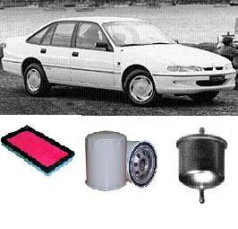 KIT2032 FILTER KIT HOLDEN COMMODORE 1989- V6 3.8L STATESMAN  BERLINA VN  VP VR VS CALAIS OIL  FUEL AIR FILTER FILTERS LUBE SERVICE  SET KIT