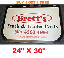 MUD0006 *BUY 1 & GET 1 FREE* GENUINE BRETTS TRUCK PARTS MUDFLAPS  30" X 24" 760MM X 610MM DROP X WIDTH