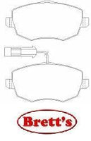 GDB1706EU DISC PAD SET FRONT  Lancia Ypsilon (843) 10/2003 -> 12/2011 GDB1706 EUG1706 Fiat 77364332 Lancia 77364332