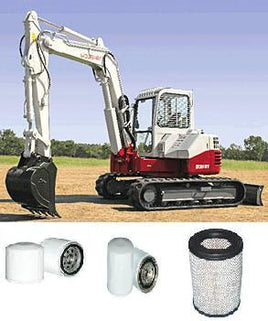 KITT004 FILTER KIT TAKEUCHI  TB180 TB180FR Yanmar 4TNV88  FILTERS   OIL FUEL AIR FILTER SET