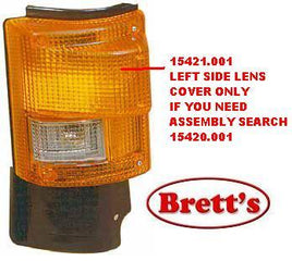 15421.001 LH LEFT HAND FRONT BLINKER FLASHER PARK REPLACEMENT LENS FM FM515 FM557 FV415 FV458 FK415 FK457 FK455 FK417  1985-1995 MITSUBISHI MC844576 3R0415