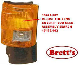 15421.002 RH RIGHT HAND FRONT BLINKER FLASHER PARK REPLACEMENT LENS FM FM515 FM557 FV415 FV458 FK415 FK457 FK455 FK417  1985-1995 MITSUBISHI MC844577 3R0414