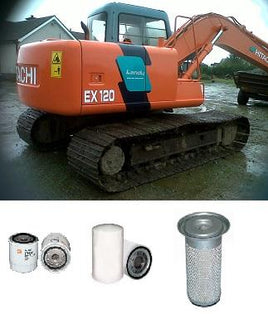 KITH001 FILTER KIT SUIT HITACHI EXCAVATOR EX120-3  OIL - FUEL - AIR OUT - OUTER   EX120 FILTER SET KIT