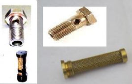 MC750149 14MM BANJO BOLT WITH FILTER IN IT MITSUBISHI FUSO HINO NISSAN ISUZU 52300362 1157590290 ME702235 MC750053 22835-1370 092220040 09222-0040 22574-1040 ME702232 0922230070 ME702231 FUEL LIFT PRIMER PUMP   WATER TRAP ASSY