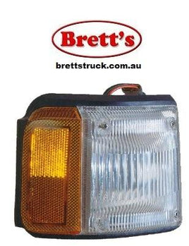 15420.515 RH RIGHT HAND  FRONT LOWER ALL AMBER / CLEAR WHITE BLINKER PARK ASSY FLASHER ISUZU FSR FTR FVZ FVR 1986-96 AUS IMPORT MODEL  1822101703 1822101700