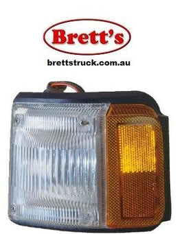 15420.516 LH LEFT HAND  FRONT LOWER ALL AMBER / CLEAR WHITE BLINKER PARK ASSY FLASHER ISUZU FSR FTR FVZ FVR 1986-96 AUS IMPORT MODEL  1822101713 1822101710