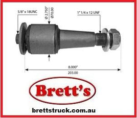 10601.208  TORQUE ROD BUSH   to suit Hendrickson 400 460 & Kenworth Airglide 100 44697 44697000 Replaces: 44697-000-L  321-133 59660 SP1327P