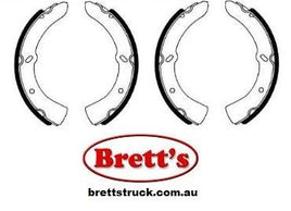 11525.025 FRONT BRAKE SHOES LININGS PADS  5 STUD 75MM  MAZDA FORD TRADER 0409 FORD TRADER O409   8/1989-2000  O509 8/1989-8/1995  MAZDA T SERIES T3500   8/1989-8/1995  T4000 5 STUD 1989-2000