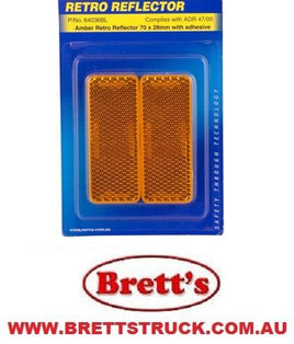 LED7030A TWIN PACK AMBER REFLECTOR 70MM X 30MM ADHESIVE 7030 7030A 7030AB GENUINE LED AUTOLAMPS  84036  84036BL Features & Benefits  2 Pack 70 X 30 mm rectangle Self adhesive Complies with adr Non fade NOT NARVA LED AOTOLAMPS